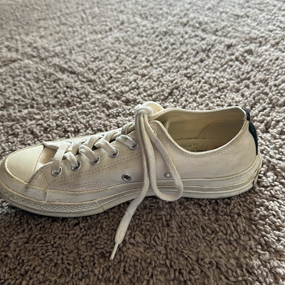 Comme des Garcons Cream and Red Sneakers - Picture 8 of 10